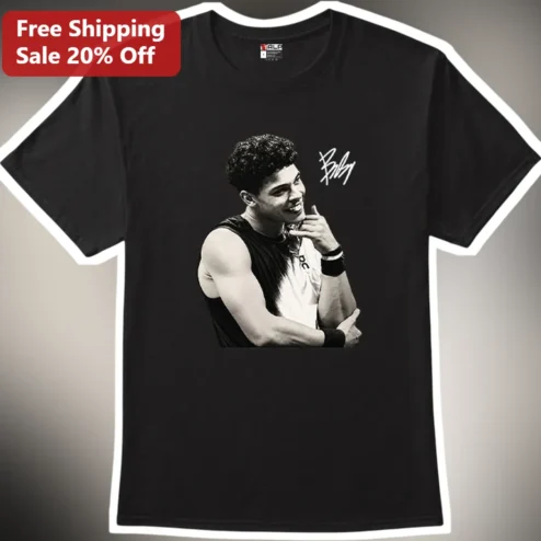 LaMelo Ball Signature Portrait Graphic Tee Black Basketball Fan Shirt