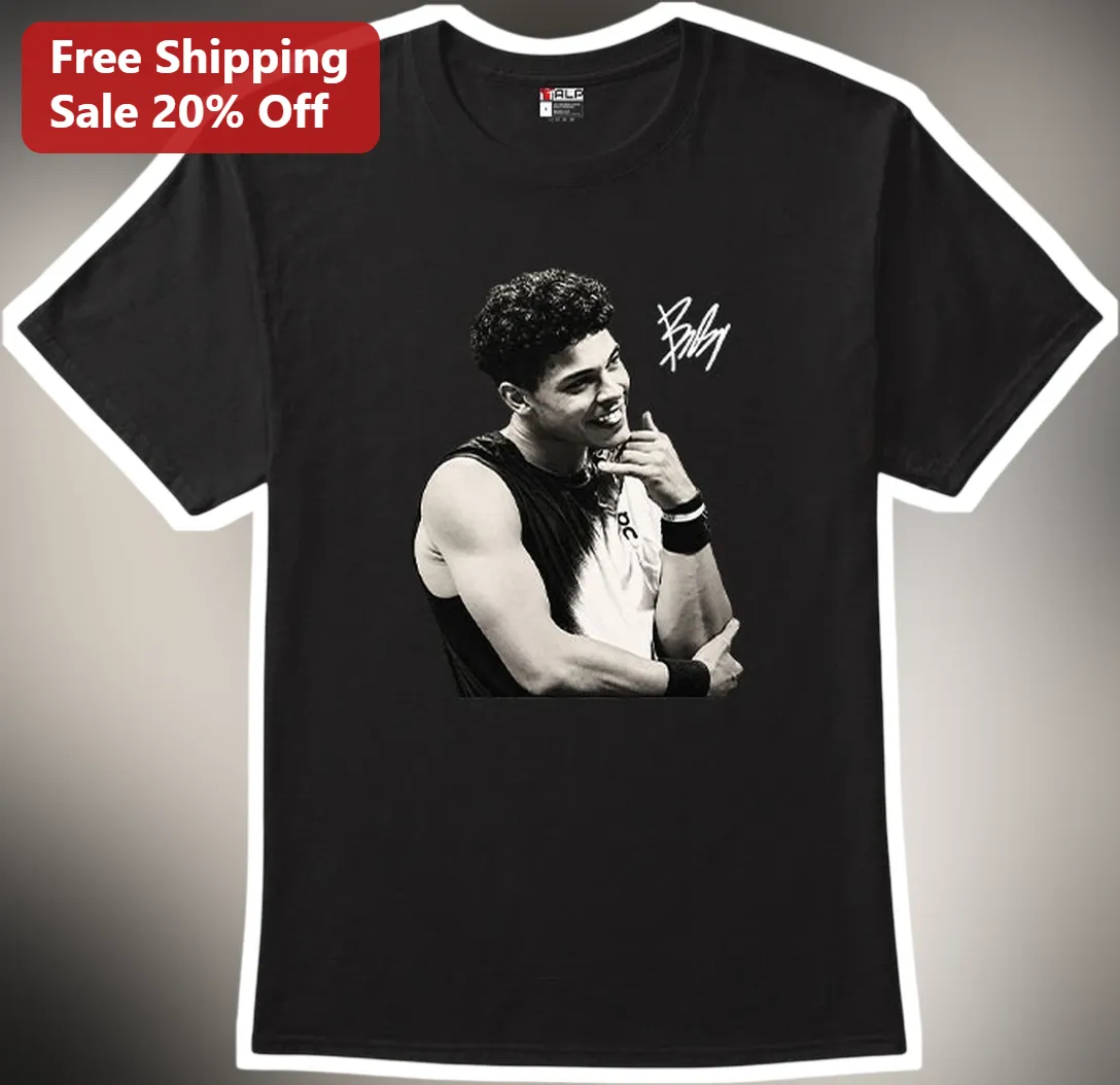 LaMelo Ball Signature Portrait Graphic Tee Black Basketball Fan Shirt