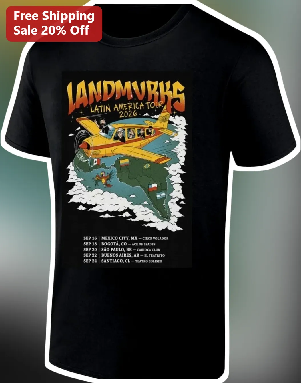 Landmvrks Latin America Tour 2026 Graphic Tee