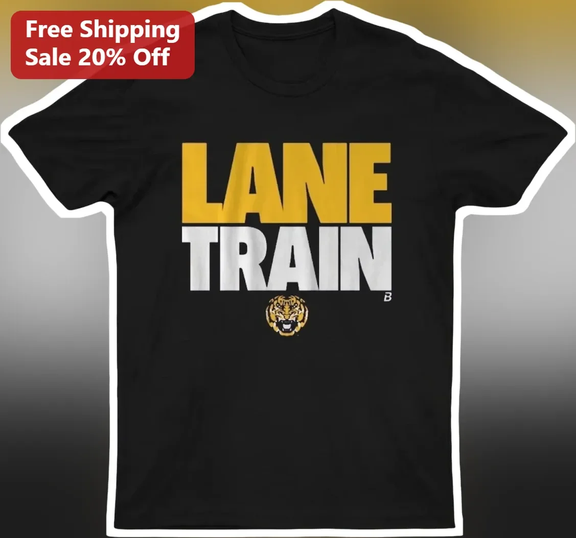 Lane Train Tee LSU Javelina Fan Game Day Apparel Black Cotton Shirt