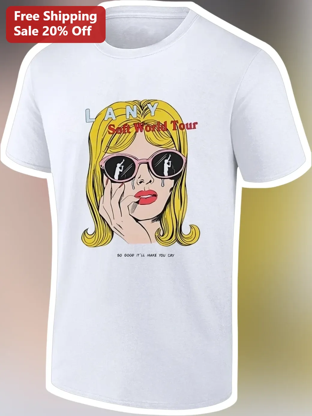 LANY Soft World Tour So Good It'll Make You Cry Graphic Tee