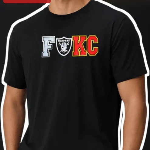 Las Vegas Raiders Logo F KC Tee Kansas City Chiefs Rivalry Funny NFL Football Shirt