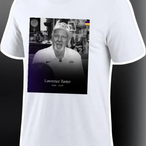 Lawrence Tanter 1949-2026 Memorial Tee Lakers PA Announcer Tribute Shirt