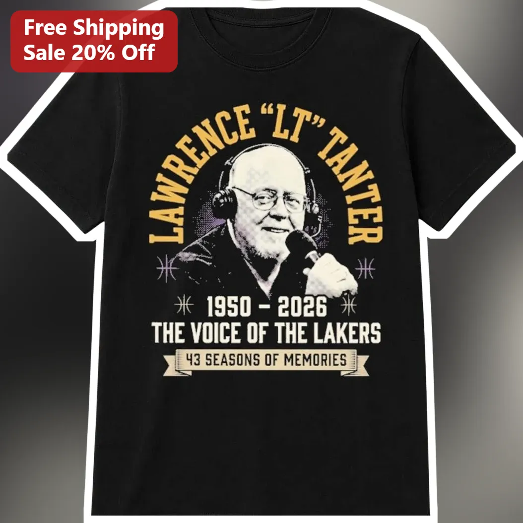 Lawrence Tanter LT Voice Of The Lakers 43 Seasons Tribute Tee