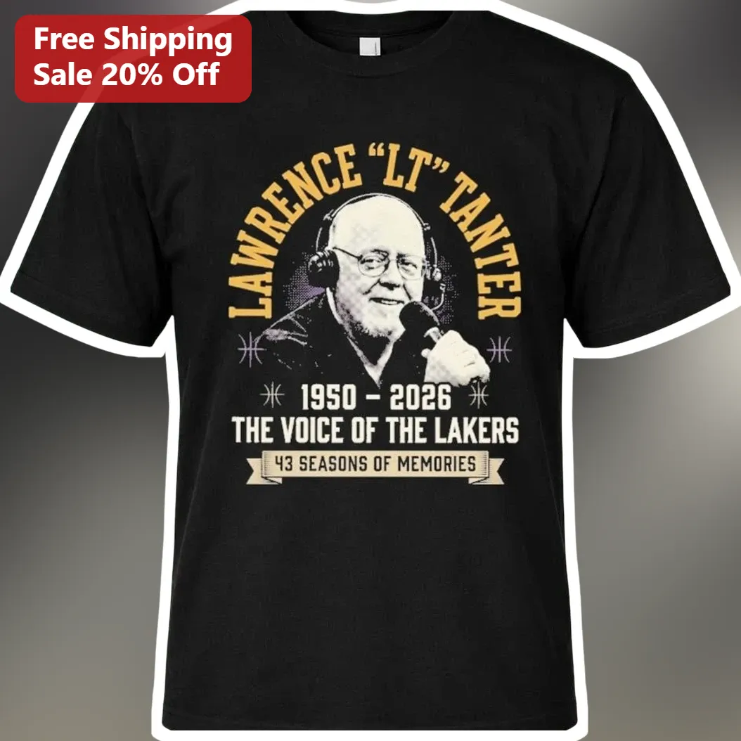 Lawrence Tanter The Voice Of The Lakers Tribute Graphic Tee For NBA Fans