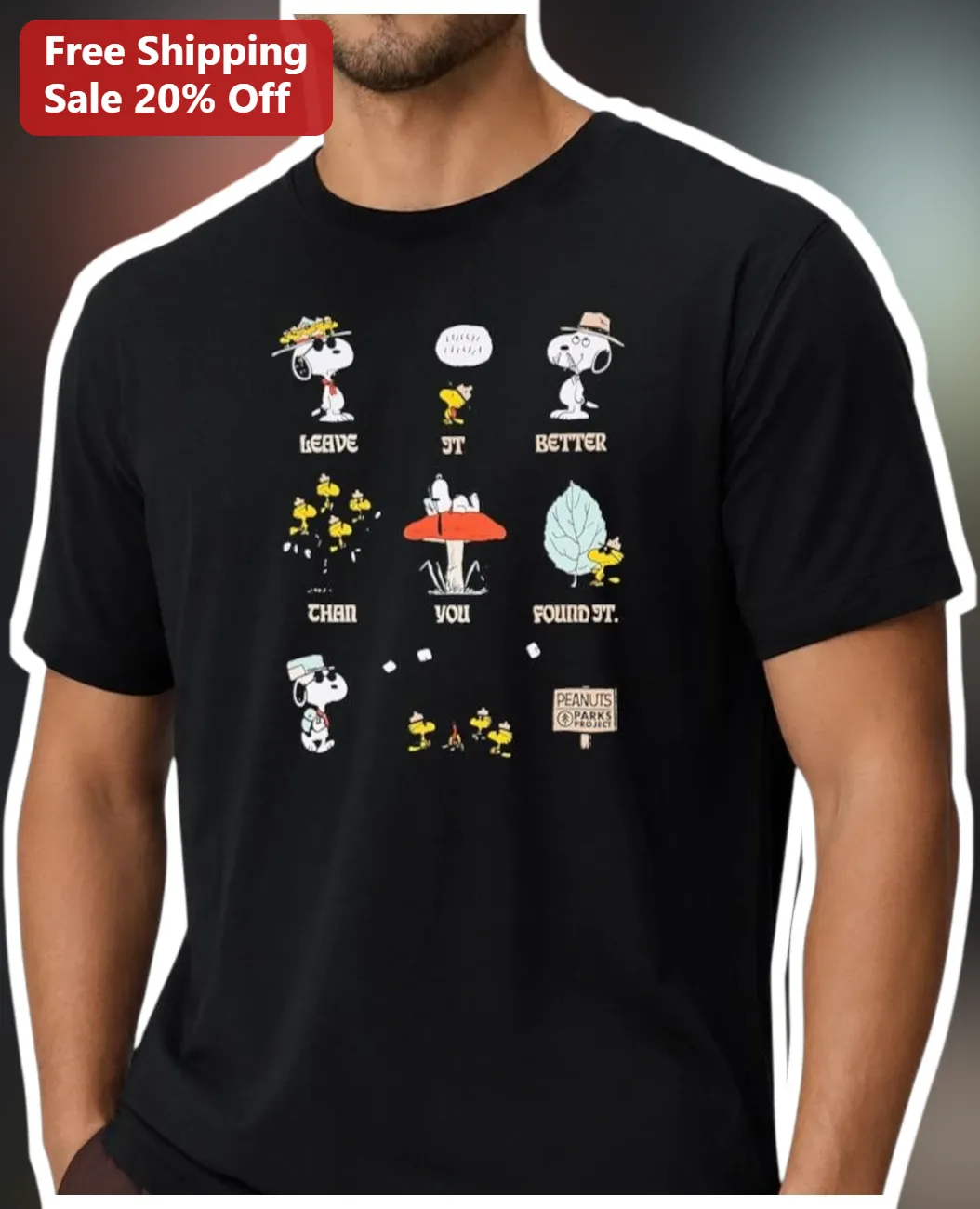 Leave It Better Than You Found It Snoopy Camping Graphic Tee