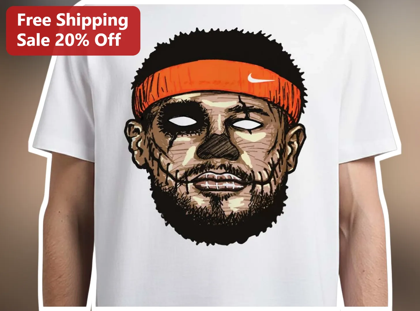 LeBron James Horror Graphic Tee Basketball NBA Scary Art Shirt