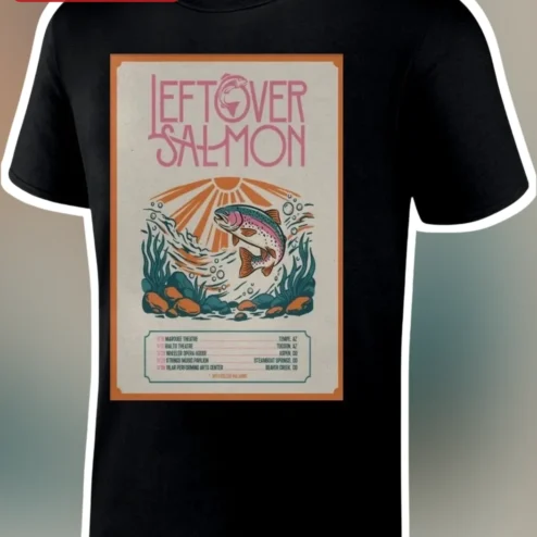 Leftover Salmon Tee Vintage Concert Poster Jam Band Merch Shirt