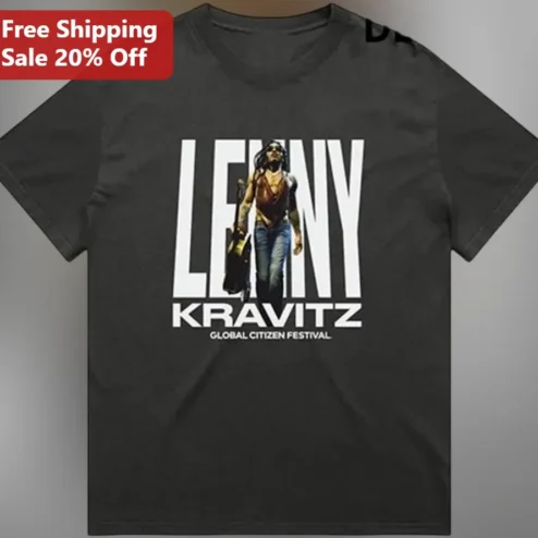 Lenny Kravitz Global Citizen Festival Tee Vintage Rock Music Concert Merch Gift