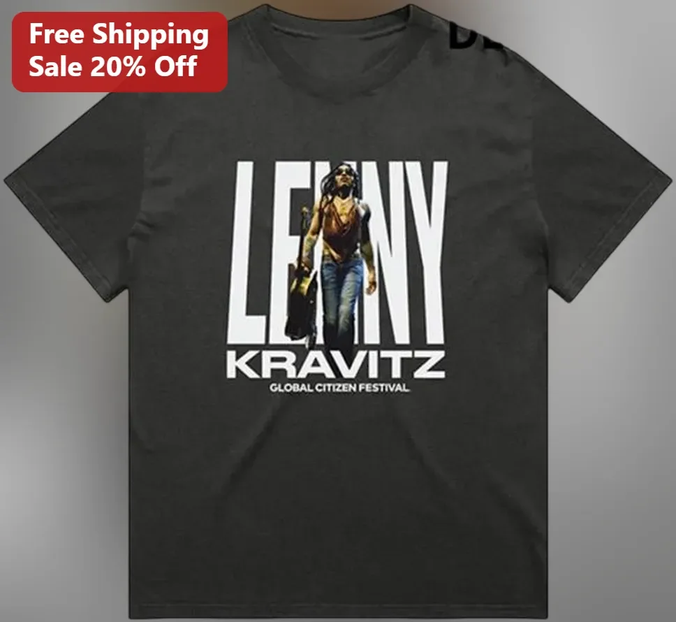 Lenny Kravitz Global Citizen Festival Tee Vintage Rock Music Concert Merch Gift