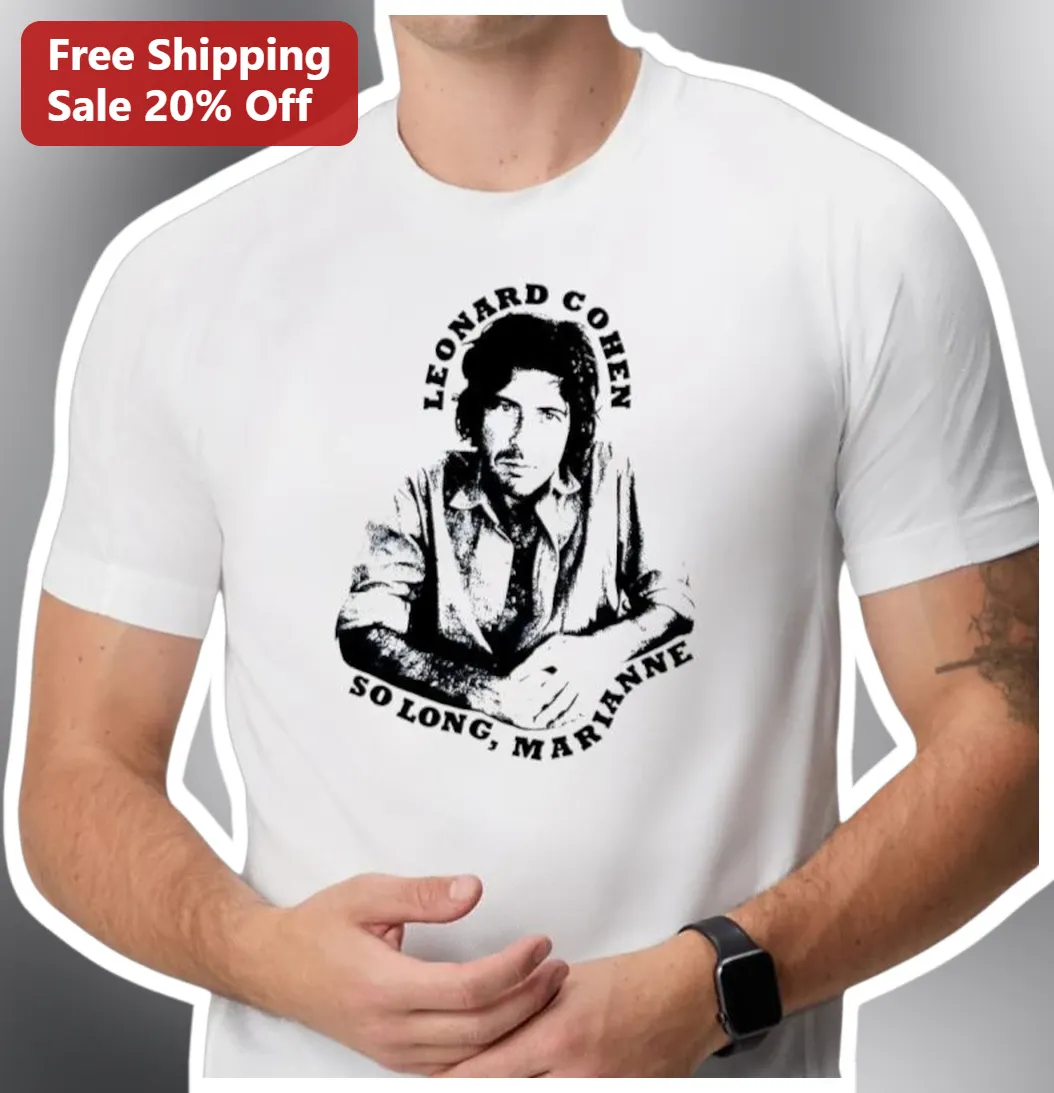 Leonard Cohen So Long Marianne Graphic Tee Vintage Folk Rock Music Fan Gift