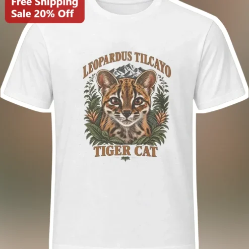 Leopardus Tilcayo Tiger Cat Tee First New Wild Cat Species Discovery Gift