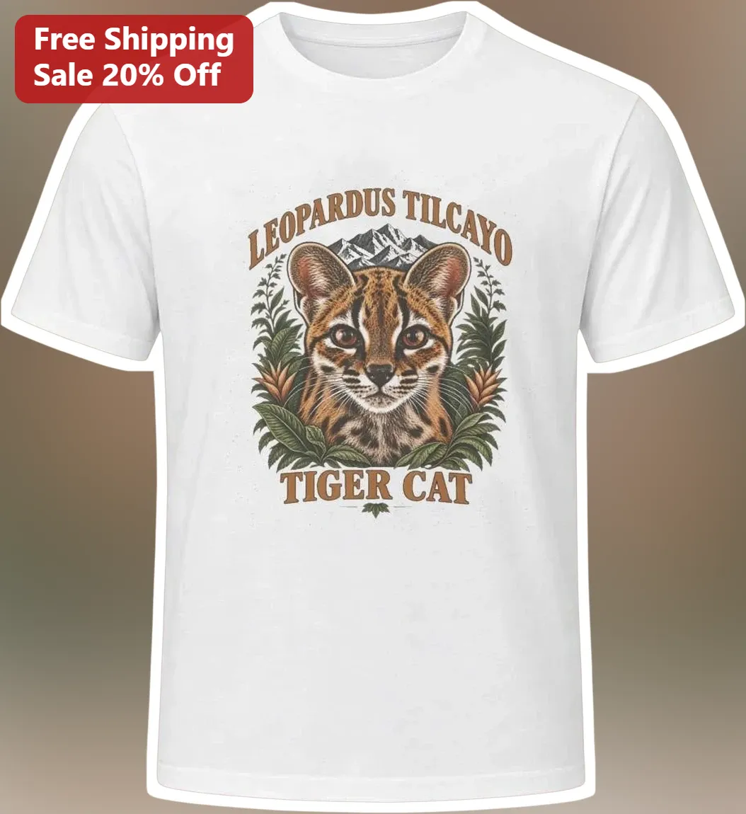 Leopardus Tilcayo Tiger Cat Tee First New Wild Cat Species Discovery Gift