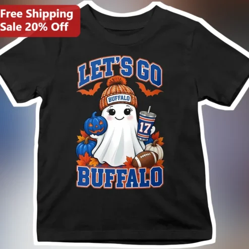 Let's Go Buffalo Halloween Ghost Tee Cute Bills Fan Fall Football Shirt