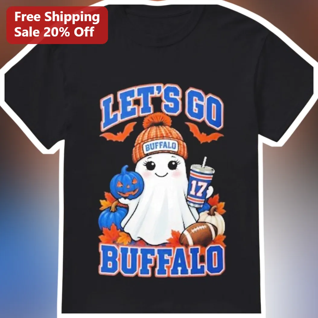 Let's Go Buffalo Halloween Ghost Tee Cute Bills Fan Gift