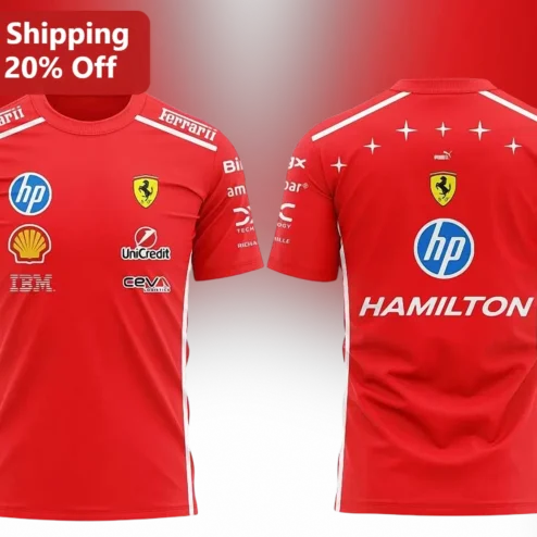 Lewis Hamilton Ferrari Scuderia Team Racing Tee