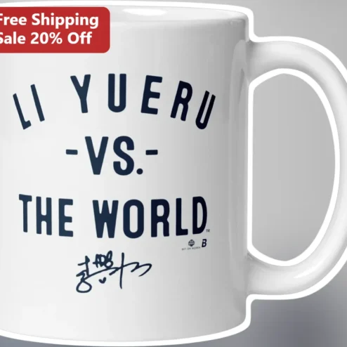 Li Yueru Vs The World Mug WNBA Dallas Wings Fan Gift Basketball Player Signature Ceramic Coffee Cup