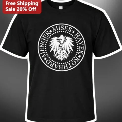Libertarian Eagle Crest Tee Austrian Economics Political Graphic Shirt