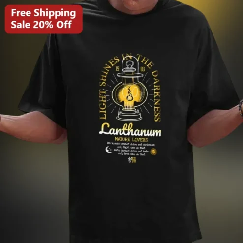 Light Shines In The Darkness Vintage Lantern Graphic Tee