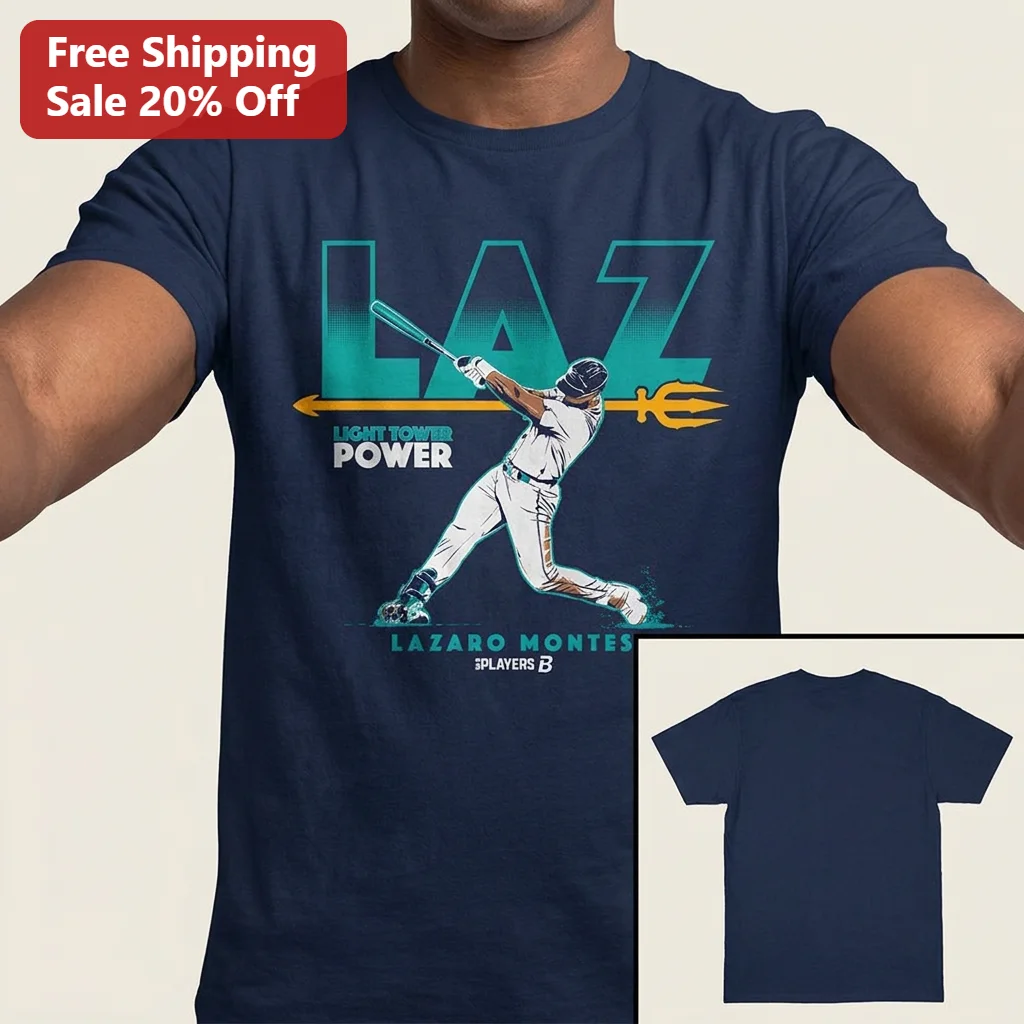 Light Tower Power Lazaro Montes Seattle Mariners Baseball Graphic Tee Gift for Fans