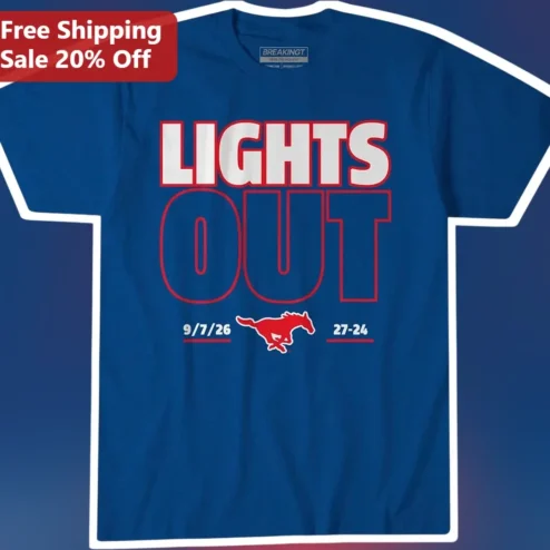 Lights Out Horse Racing Tee Sporty Graphic Shirt for Equestrian Fans