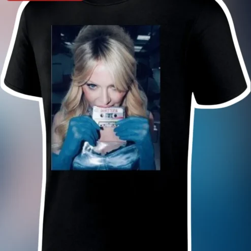 Lindsay Lohan Tee Y2K Nostalgia Cassette Tape Photo Graphic T-Shirt for Women Men
