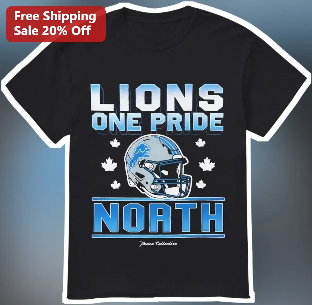 Lions One Pride North Tee Detroit Lions Fan Apparel NFC North Football Gift