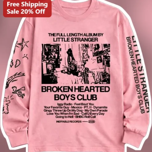 Little Stranger Broken Hearted Boys Club The Full Length Album Graphic Tee Indie Band Merch