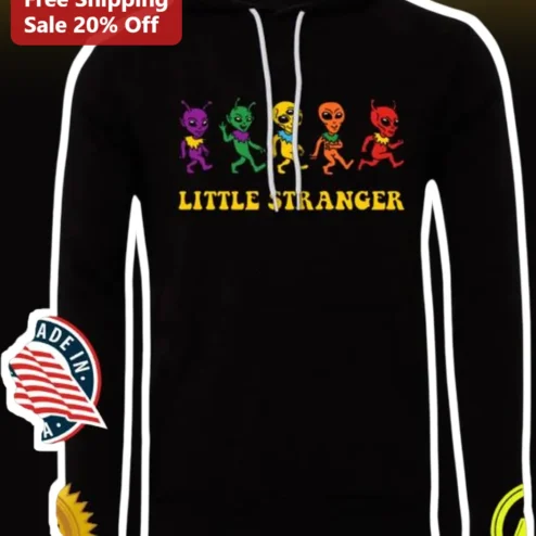 Little Stranger Hoodie Retro Alien Graphic Pullover for Fans