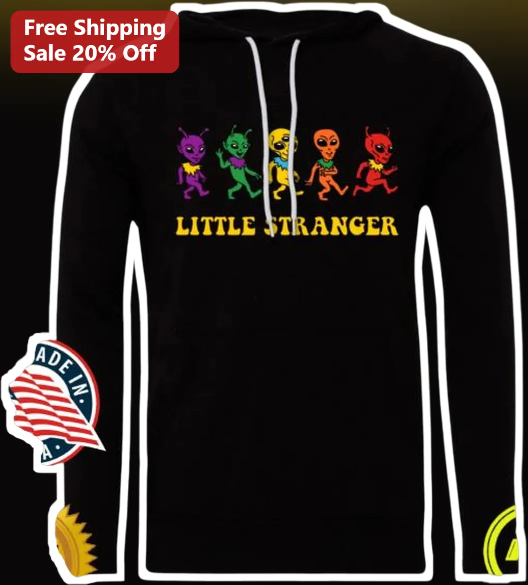 Little Stranger Hoodie Retro Alien Graphic Pullover for Fans