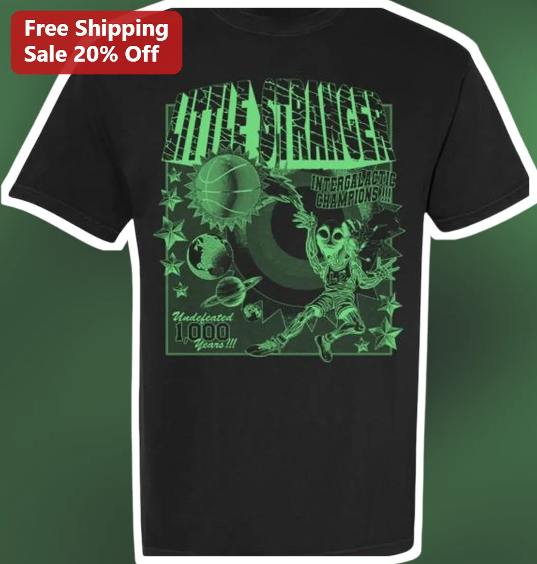 Little Stranger Intergalactic Champions Undefeated Years Alien Basketball Graphic Tee