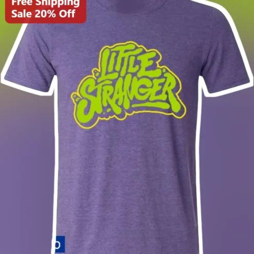 Little Stranger Tee Graffiti Style Urban Streetwear Shirt Lime Green Graphic