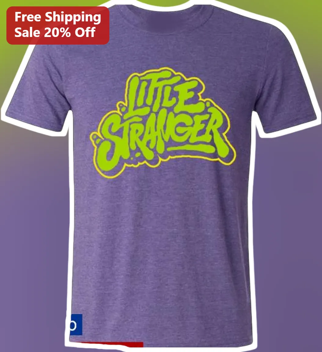 Little Stranger Tee Graffiti Style Urban Streetwear Shirt Lime Green Graphic