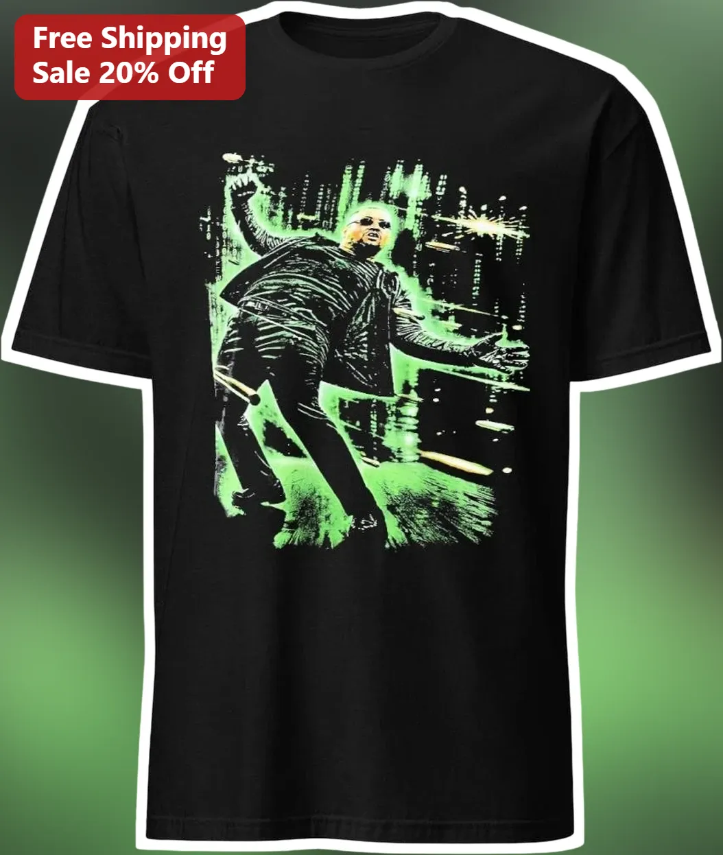 LL Cool J Tee Retro Hip Hop Glitch Art Graphic T-Shirt for Men Women