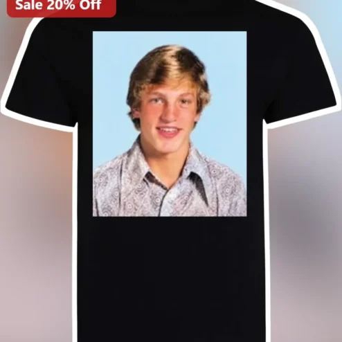 Logan Lerman Retro Graphic Tee Actor Portrait Vintage Style Unisex Cotton Shirt
