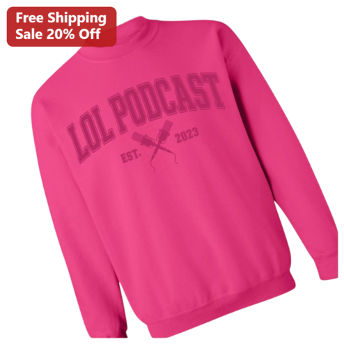 LOL Podcast Est. 2023 Sweatshirt, Funny Comedy Merch Crewneck Pullover Gift for Fans