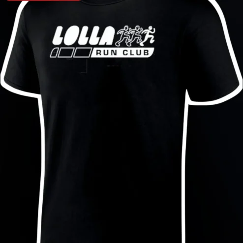 Lolla Run Club Tee Lollapalooza Merch Graphic T-Shirt for Runners