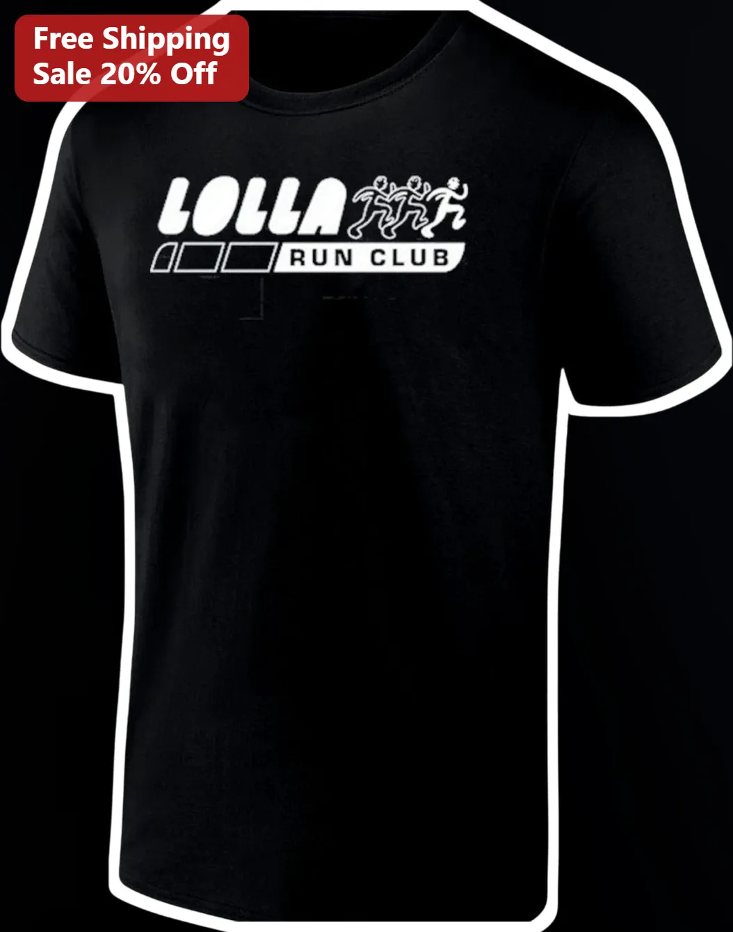 Lolla Run Club Tee Lollapalooza Merch Graphic T-Shirt for Runners