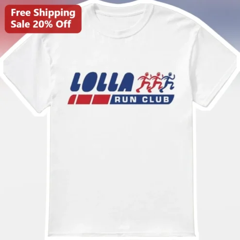 Lolla Run Club Tee Retro Athletic Lollapalooza Merch Vintage Track Shirt Gift for Music Festival Fans