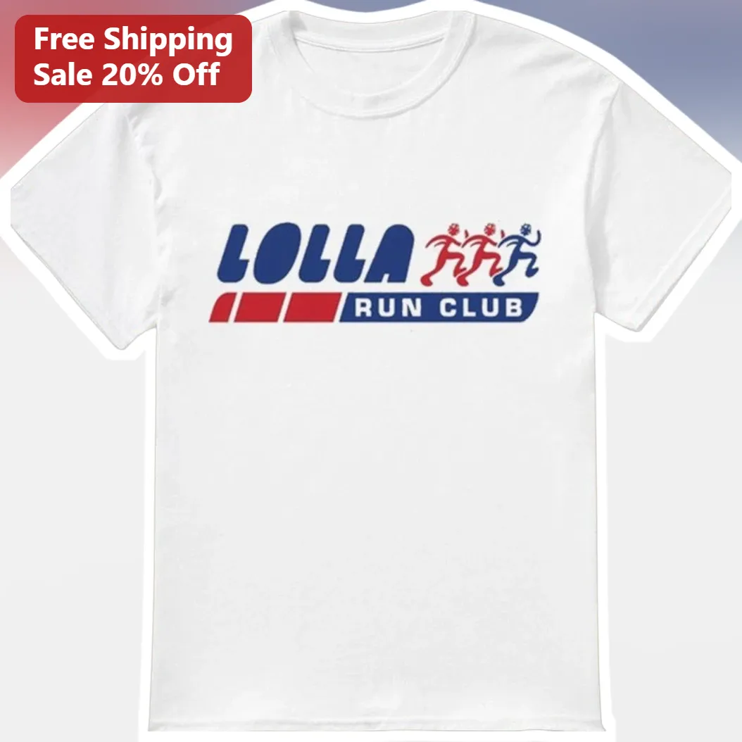 Lolla Run Club Tee Retro Athletic Lollapalooza Merch Vintage Track Shirt Gift for Music Festival Fans