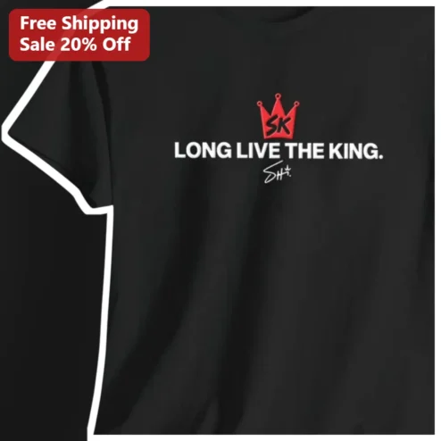 Long Live The King Shakira Signature Tee Black Cotton Graphic Shirt for Fans