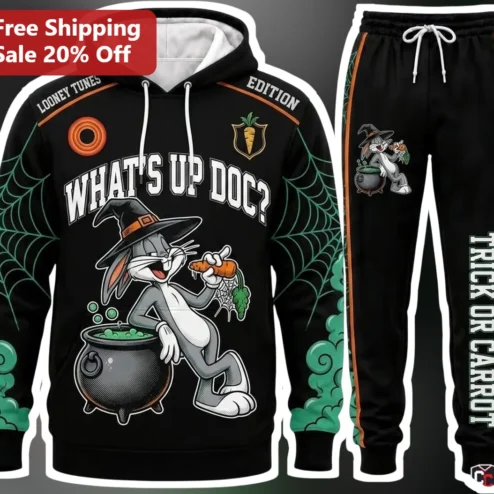 Looney Tunes Edition What's Up Doc Trick Or Carrot Bugs Bunny Halloween Hoodie Set