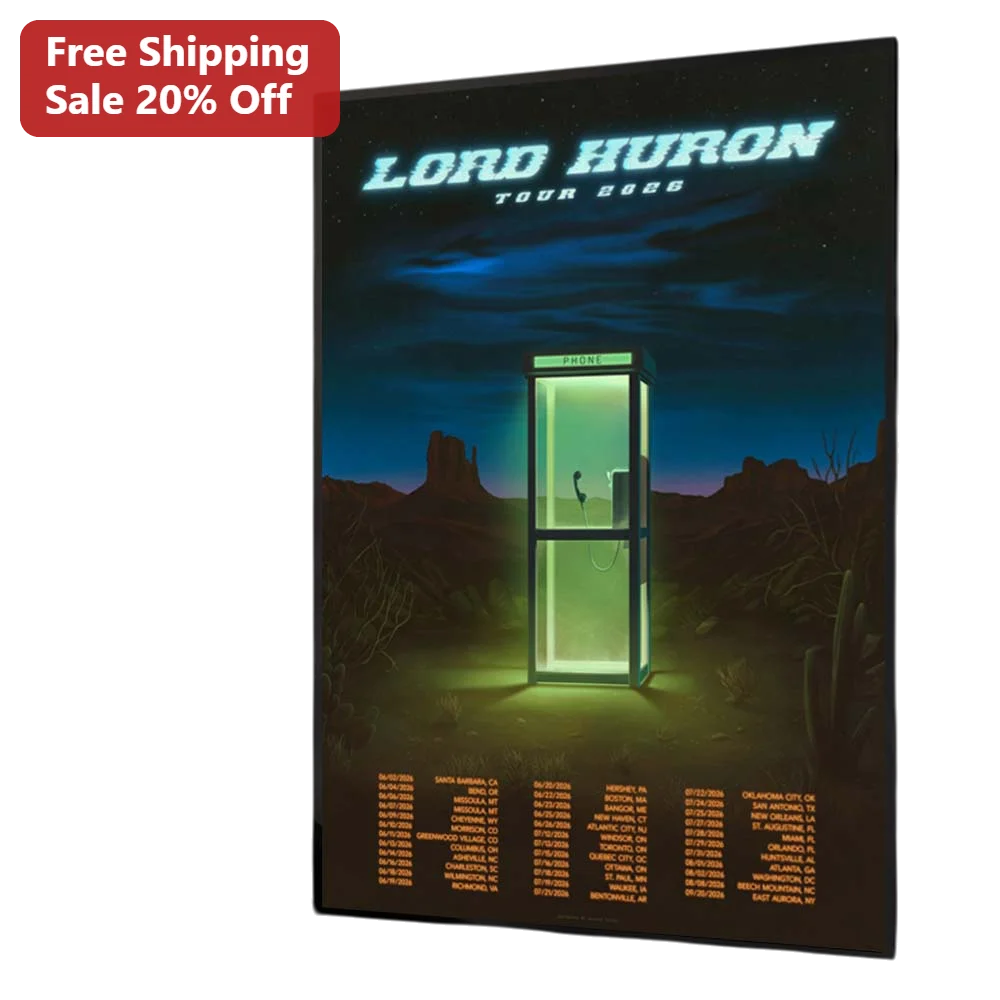 Lord Huron Tour 2026 Poster Vintage Indie Folk Concert Wall Art Decor