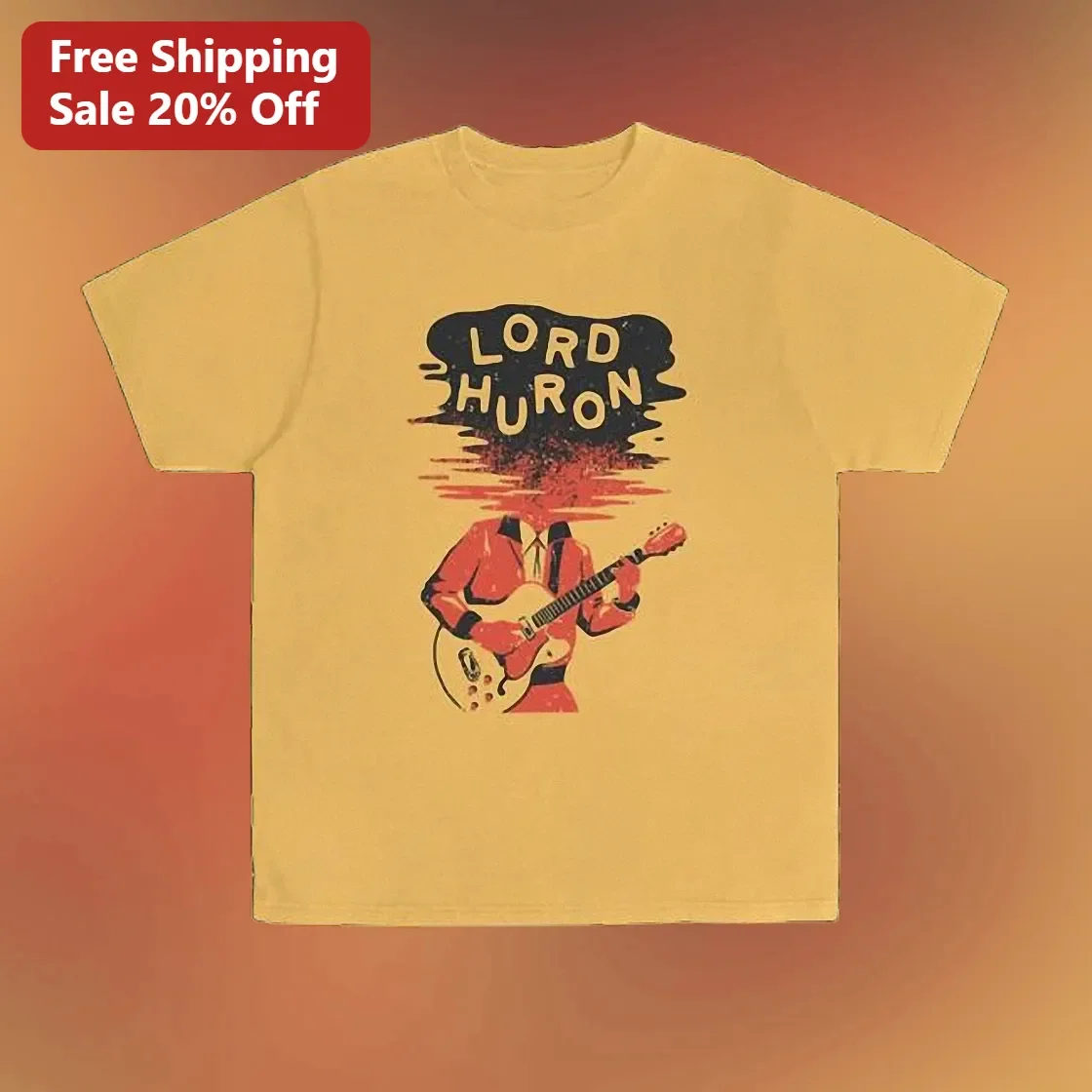 Lord Huron Vintage Guitarist Graphic Tee Retro Indie Folk Band Shirt Gift for Men Women