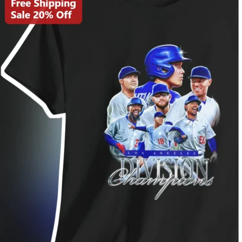 Los Angeles Division Champions Dodgers Tee Baseball Fan Gift