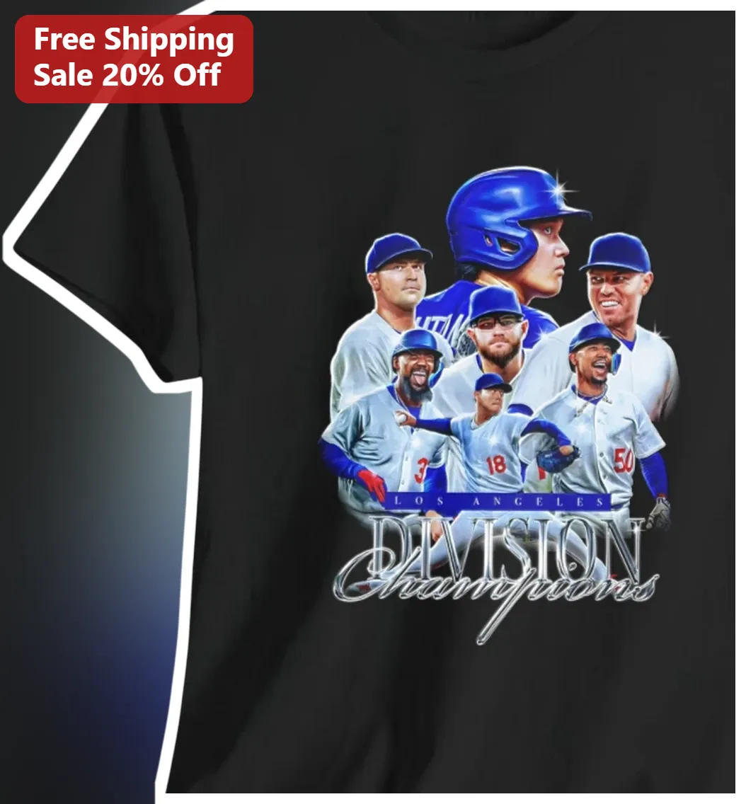Los Angeles Division Champions Dodgers Tee Baseball Fan Gift