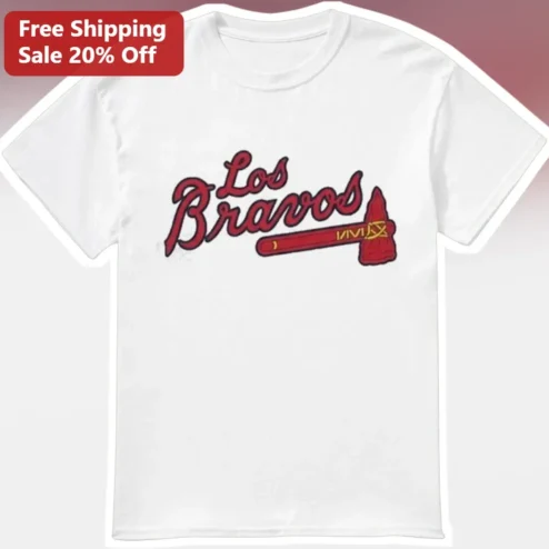 Los Bravos Tee Retro Baseball Fan Shirt Atlanta Braves Style Vintage Graphic T-Shirt