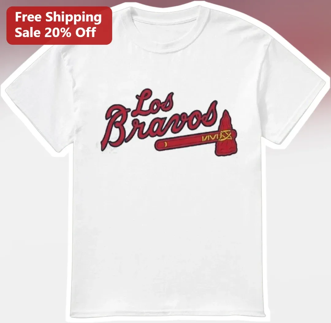 Los Bravos Tee Retro Baseball Fan Shirt Atlanta Braves Style Vintage Graphic T-Shirt