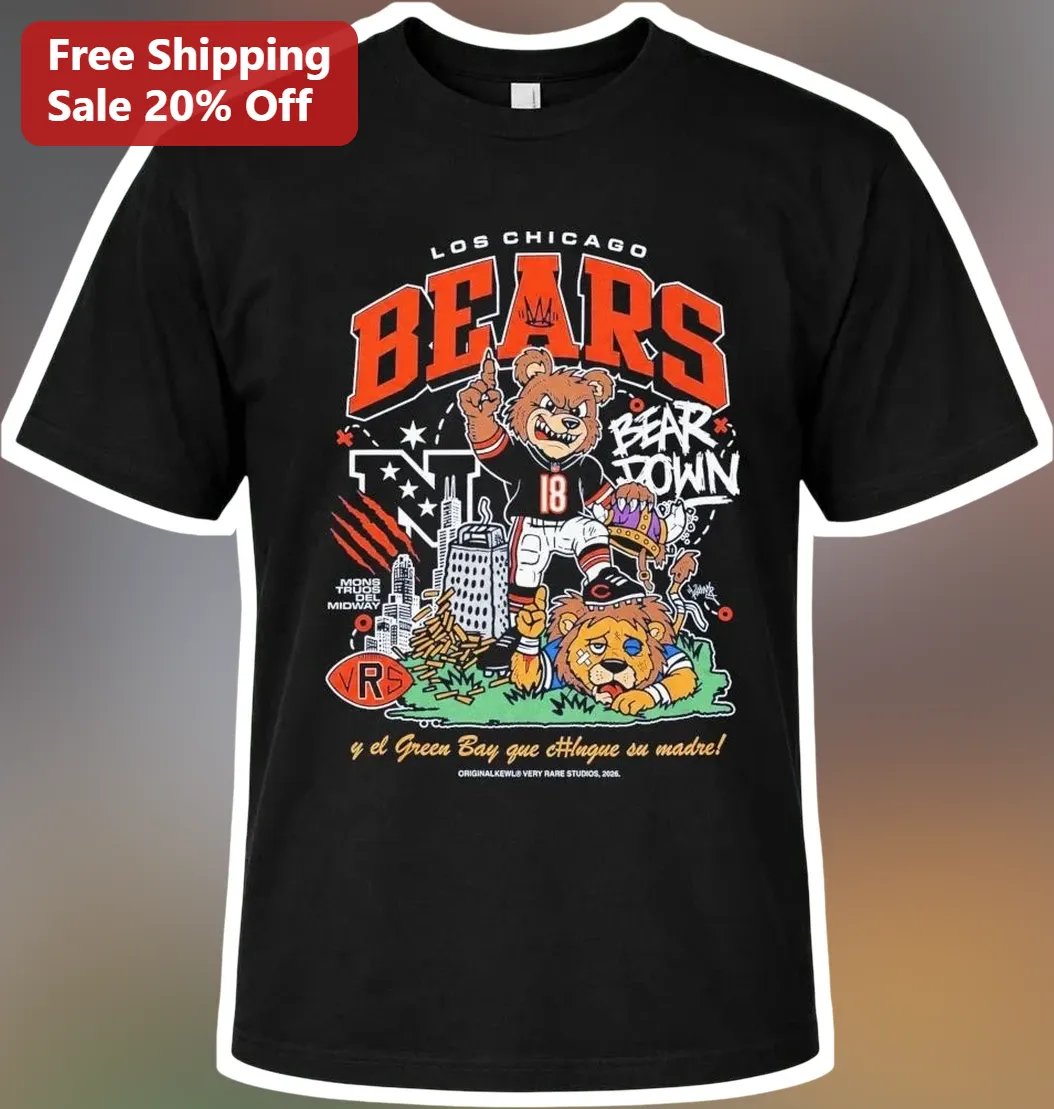 Los Chicago Bears Bear Down Monstruo Del Midway Graphic Tee