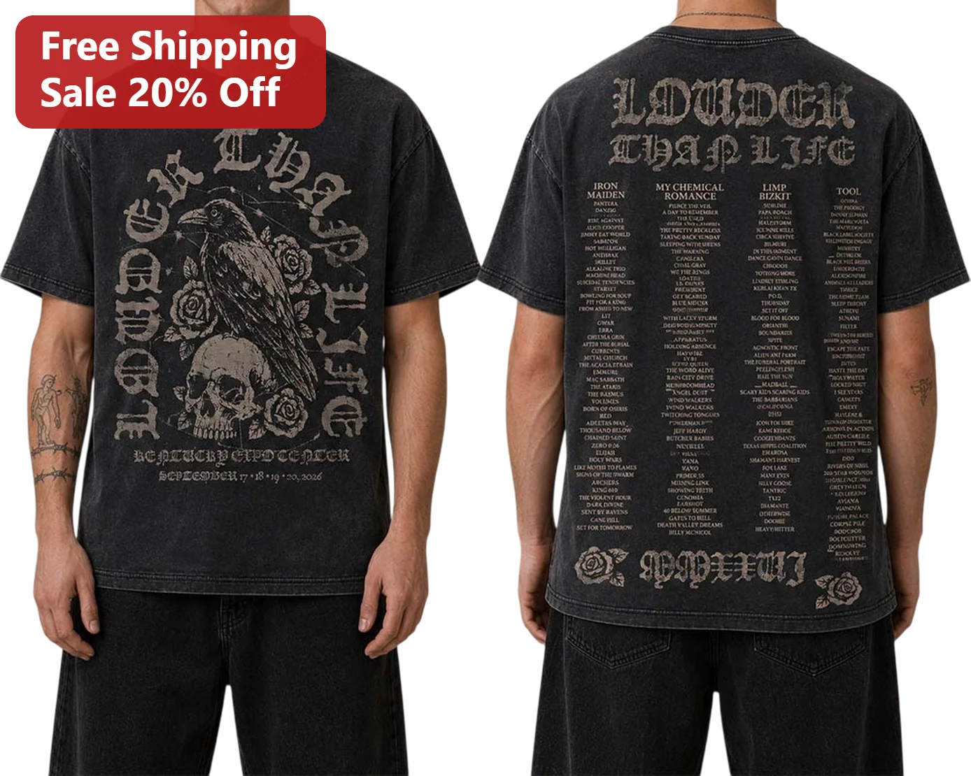 Louder Than Life Kentucky Speedway Tee America's Largest Rock Metal Festival Graphic Shirt